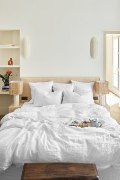 Gerard Darel Housse De Couette En Lin Lave - Blanc | Housses De Couette