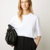 Gerard Darel Tshirt Col Rond En Coton Ecru - Miray | Tops & Sweats