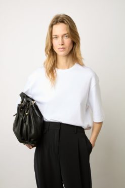 Gerard Darel Tshirt Col Rond En Coton Ecru - Miray | Tops & Sweats