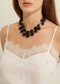 Gerard Darel Collier En Perles De Verre Noir - Jackie | Autres Accessoires