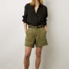 Gerard Darel Short En Lin Melange Vert Kaki - Catille | Pantalons & Jeans