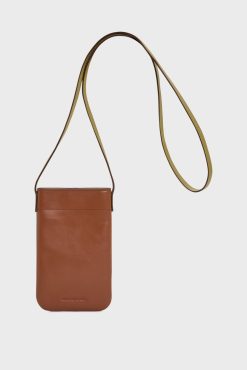 Gerard Darel Porte Telephone En Cuir Beige - Ladyphone | Petite Maroquinerie