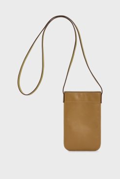 Gerard Darel Porte Telephone En Cuir Beige - Ladyphone | Petite Maroquinerie