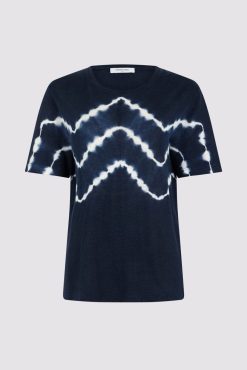 Gerard Darel Tshirt Tie And Dye En Lin Indigo - Maroi | Tops & Sweats