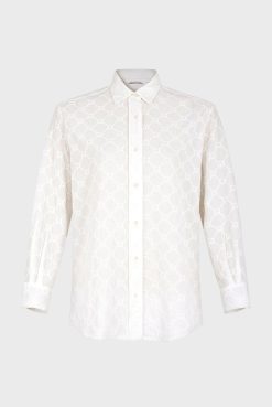 Gerard Darel Chemise A Monogramme Blanc - Clyde | Chemises & Blouses