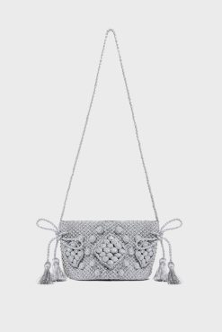 Gerard Darel Sac Travers Crochet Metallise - Mini 24 | Raphia & Crochet