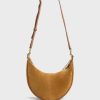 Gerard Darel Sac Demi-Lune En Cuir Velours Ble - Suzanne | Sacs A Bandouliere