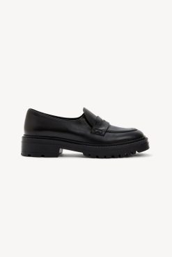 Gerard Darel Mocassins En Cuir Lisse Noir - Oliver | Chaussures