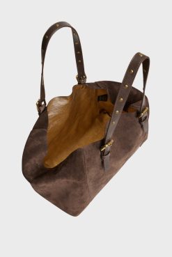 Gerard Darel Cabas En Cuir Velours Interieur Metallise - Simple Bag | Paniers & Cabas