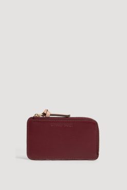 Gerard Darel Porte Carte Cuir Lisse Bordeaux - Cardholder | Petite Maroquinerie