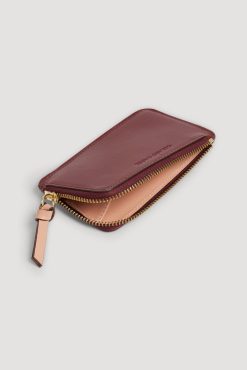 Gerard Darel Porte Carte Cuir Lisse Bordeaux - Cardholder | Petite Maroquinerie