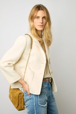 Gerard Darel Blazer En Tweed Uni Ecru - Bailee | Costumes & Ensembles