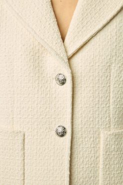 Gerard Darel Blazer En Tweed Uni Ecru - Bailee | Costumes & Ensembles