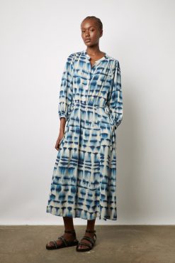 Gerard Darel Robe Midi Tie And Dye Encre - Ellya | Robes