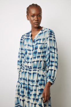 Gerard Darel Robe Midi Tie And Dye Encre - Ellya | Robes