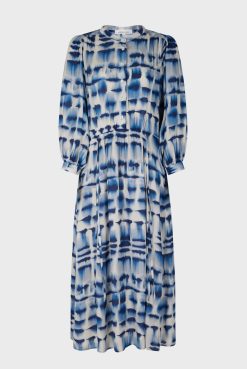 Gerard Darel Robe Midi Tie And Dye Encre - Ellya | Robes