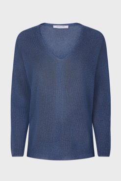 Gerard Darel Pull V En Maille Fine Jeans - Lorelie | Maille