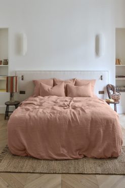 Gerard Darel Housse De Couette En Lin Lave - Rose Ancien | Housses De Couette