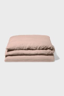 Gerard Darel Housse De Couette En Lin Lave - Rose Ancien | Housses De Couette