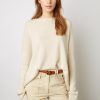 Gerard Darel Pull Cachemire A Col Rond Ecru - Laurrea | Maille