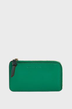 Gerard Darel Porte Carte En Cuir Vert - Cardholder | Petite Maroquinerie