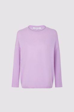 Gerard Darel Pull Cachemire A Col Rond Lilas - Laurrea | Maille