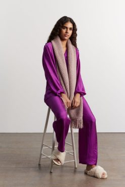 Gerard Darel Pyjama En Soie - Violet | Pyjamas & Kimonos