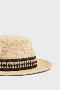 Gerard Darel Chapeau En Raphia Avec Bande Bicolore - Elya | Autres Accessoires