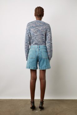 Gerard Darel Short En Jean Clair Nuage - Cassis | Pantalons & Jeans