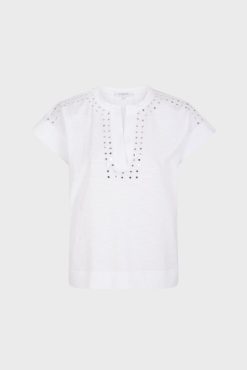 Gerard Darel T-Shirt Pastilles En Coton Ecru - Manou | Tops & Sweats