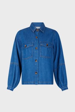 Gerard Darel Surchemise En Denim Jeans - Armeille | Chemises & Blouses