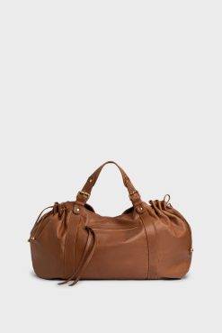 Gerard Darel Sac A Main En Cuir De Veau Cognac - 72H | L'Iconique 24H