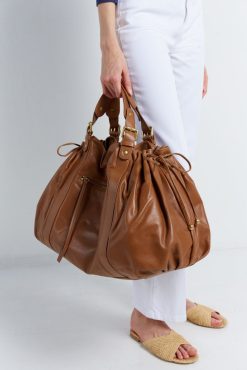 Gerard Darel Sac A Main En Cuir De Veau Cognac - 72H | L'Iconique 24H