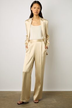 Gerard Darel Pantalon Large En Satin Sable - Corine | Costumes & Ensembles