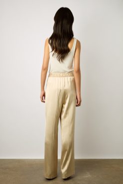 Gerard Darel Pantalon Large En Satin Sable - Corine | Costumes & Ensembles