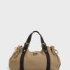 Gerard Darel Sac A Main En Toile Kaki - 24H | L'Iconique 24H