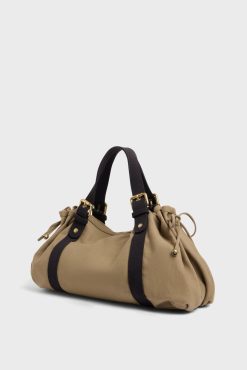 Gerard Darel Sac A Main En Toile Kaki - 24H | L'Iconique 24H