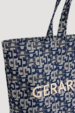 Gerard Darel Cabas En Jacquard Marine - Lolita | Paniers & Cabas