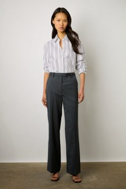 Gerard Darel Pantalon De Tailleur A Rayures Marine - Dali | Costumes & Ensembles