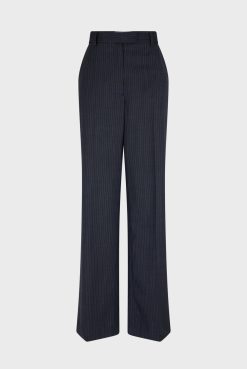 Gerard Darel Pantalon De Tailleur A Rayures Marine - Dali | Costumes & Ensembles