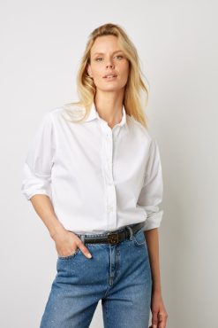 Gerard Darel Chemise En Popeline De Coton Blanc - Clyde | Chemises & Blouses