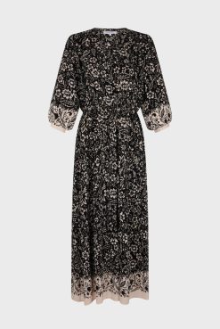 Gerard Darel Robe Longue Imprimee Noir - Electra | Robes