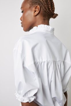 Gerard Darel Blouse En Popeline De Coton Blanc - Annyr | Chemises & Blouses