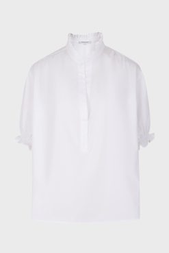 Gerard Darel Blouse En Popeline De Coton Blanc - Annyr | Chemises & Blouses