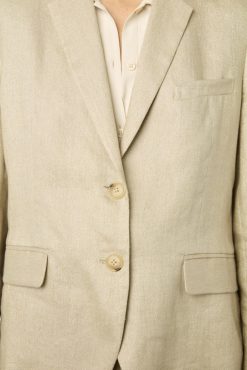 Gerard Darel Veste En Lin Et Lurex Dore Sable - Brendi | Costumes & Ensembles