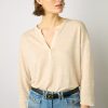 Gerard Darel Tshirt Col Tunisien Sable - Maddie | Tops & Sweats