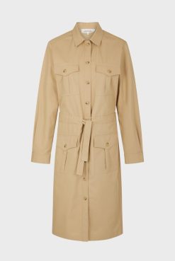 Gerard Darel Robe Chemise En Coton Sable - Eleni | Robes