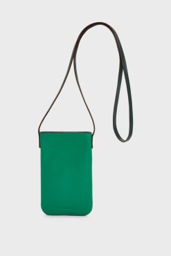 Gerard Darel Porte Telephone En Cuir Vert - Ladyphone | Petite Maroquinerie