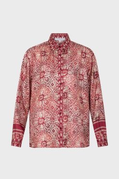 Gerard Darel Chemise Imprimee En Soie Sangue - Athena | Chemises & Blouses