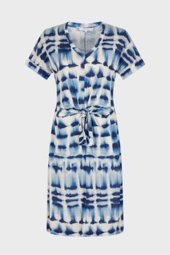 Gerard Darel Robe Courte Imprime Mexicain Indigo - Elita | Robes